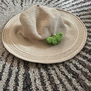 San Diego Hat Company Tan Hat with Green Accent